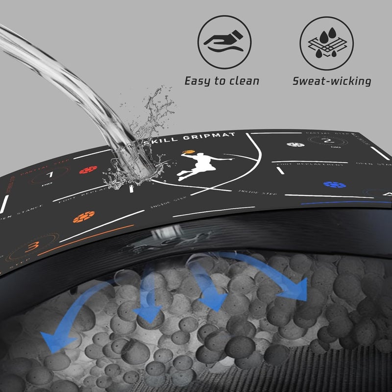 2F22E Portable Basketball Footwork Training Mat, Agility Footstep Training Mat, Basketball Pads for Training All Levels, Non-Slip Silent Equipment for All Ages to Improve Speed, Strength and Coordination - Image 4
